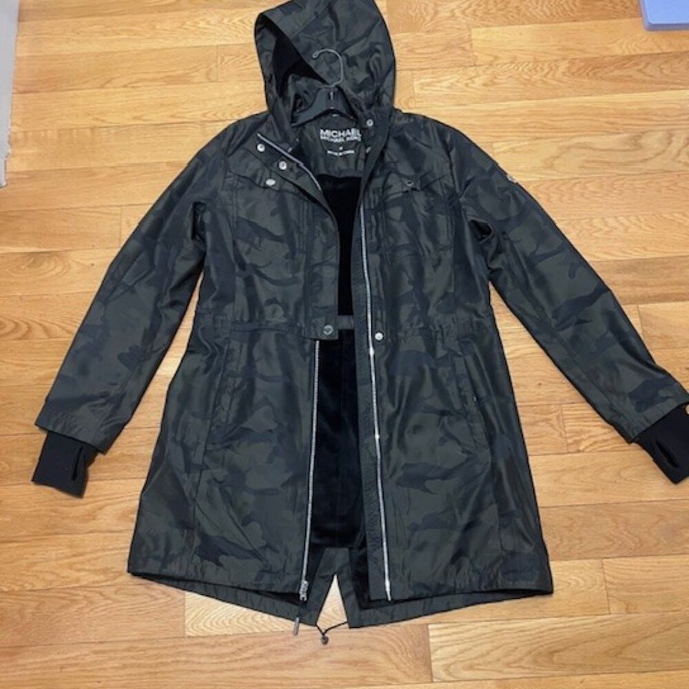 Michael Kors Camouflage Hooded Performance Jacket Size M